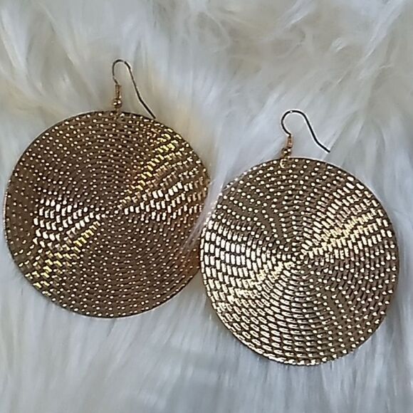 retro disco blue sparkle earrings - Picture 7 of 9